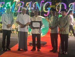 BAM Tugu Cempako Telok Resmi Bersinar, Simbol Baru Peradaban Palembang Darussalam