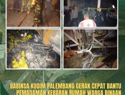 Tangis dan Kepanikan di Siring Agung Api Hanguskan Garasi dan Kendaraan Warga Babinsa Kodim Palembang Sigap di Tengah Kobaran Api