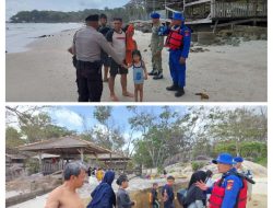 Pos Terpadu Pantai Matras Berikan Pelayanan Kesehatan  dan Himbauan Kamtibmas kepada Wisatawan