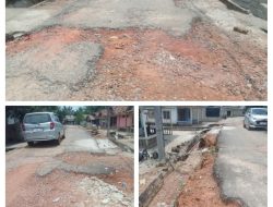 Warga Desa Kayu Besi Mengeluh, Jalan Lingkar Rusak Parah Tak Kunjung Diperbaiki