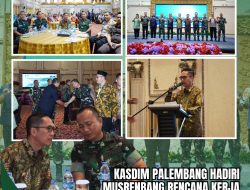 Kasdim 0418/Palembang Hadiri Musrenbang RKPD Kota Palembang Tahun 2027