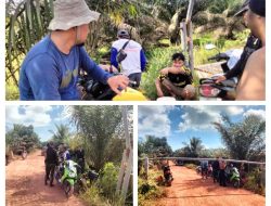 Kepala Desa Penyak Ajak RT dan Warga Gotong Royong Perbaiki Jalan Kebun dan Pasang Portal Cegah Pencurian Sawit