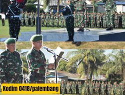 Kasdim 0418/Palembang Pimpin Upacara 17-an, Tekankan Disiplin dan Bijak Bermedia Sosial