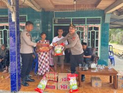 Kapolres Musi Rawas Utara Serahkan Bantuan Sembako untuk Keluarga Korban Tenggelam Azam dari Latifah