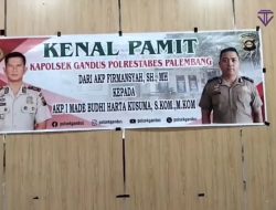 Kenal Pamit Kapolsek Gandus Dari AKP Firmansyah SH.,MH Ke AkP I Made Budhi Harta Kusuma S.Kom.,M.Kom