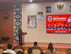 Pelantikan Forum Cakar Sriwijaya DPC Kota Palembang, walikota Palembang Ajak Ormas Wujudkan Palembang Zero konflik