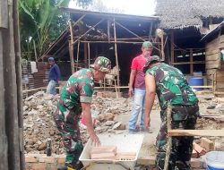 Pra TMMD ke-129 Kodim 0418/Palembang Wujudkan Kepedulian TNI Lewat Program Bedah Rumah Ibu Sriyanti di Sako