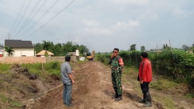 Sepanjang 750 Meter Jalan Dibangun Dalam Program TMMD ke-129 Kodim 0418/Palembang di Talang Jambe