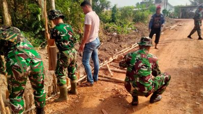 Pembangunan Jalan 750 Meter, Gorong-gorong, dan Parit TMMD Ke-129 Kodim 0418/Palembang Terus Dikebut