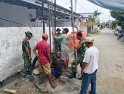 Memasuki Hari Ketujuh, Satgas TMMD Ke-129 Kodim 0418/Palembang Lanjutkan Pembuatan Sumur Bor Rumah Tahfidz Quran