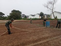 Satgas TMMD Ke-129 Kodim 0418/Palembang Siapkan Lahan Ketahanan Pangan Seluas Lebih Kurang  Satu Hektare