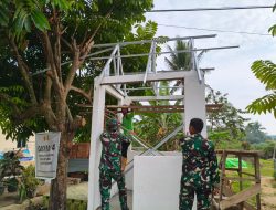 Satgas TMMD Ke-129 Kodim 0418/Palembang Rapikan Pembangunan Pos Kamling Sasaran 4