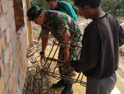 Memasuki Hari Kesembilan, Satgas TMMD Ke-129 Kodim 0418/Palembang Cor Tiang Tower Sumur Bor di Pesantren Minhajul Aulia Mina