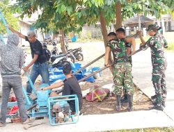 TMMD KE-129 KODIM 0418/PALEMBANG Sasaran 9 Sumur Bor Mushola Al-Mufakat Masuki Tahap Pembongkaran Peralatan Pengeboran