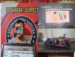 Komitmen Pemberantasan Narkotika, Satresnarkoba Polres Muara Enim Amankan Tersangka DI
