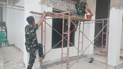 Hari Ke-11, Rehab Mushola Baitul Makfurin Masuki Tahap Finishing