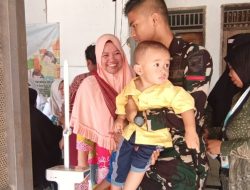 Hari Ke-14 TMMD Ke-129, Satgas Kodim 0418/Palembang Gelar Posyandu untuk Tingkatkan Kesehatan Ibu dan Anak