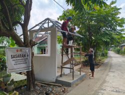 Memasuki Hari Ke-14 TMMD Ke-129, Satgas Kodim 0418/Palembang Genjot Pembangunan Poskamling di Talang Jambe