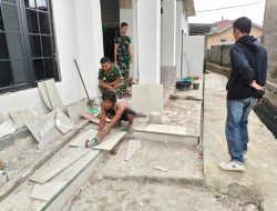 Hari Ke-15 TMMD Ke-129, Satgas Kodim 0418/Palembang Percepat Pembangunan Mushala Baitul Makmurin
