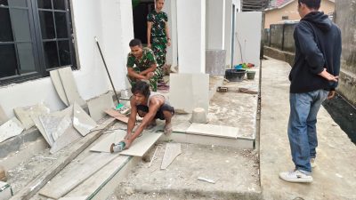 Hari Ke-15 TMMD Ke-129, Satgas Kodim 0418/Palembang Percepat Pembangunan Mushala Baitul Makmurin
