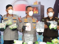 Dukung Program Nasional, Kapolda Sumsel Pimpin Pemusnahan Narkotika Senilai Lebih dari Rp30 Miliar
