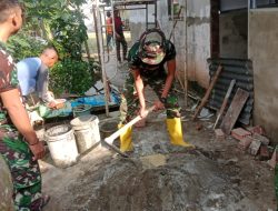 Hari Ke-15 TMMD Ke-129, Satgas Kodim 0418/Palembang Percepat Pembangunan Dapur dan WC Rumah Bapak Fernando
