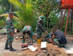 Satgas TMMD Ke-129 Kodim 0418/Palembang Kebut Pembangunan Sumur Bor Rumah Tahfidz