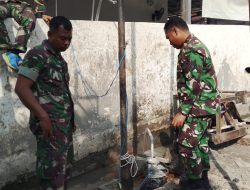 SATGAS TMMD KE-129 KODIM 0418/PALEMBANG RAMPUNGKAN TAHAP FINISHING SUMUR BOR RUMAH TAHFIZ DI TALANG JAMBI