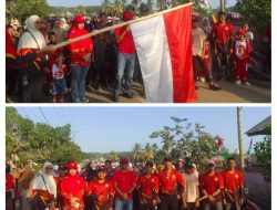 Kades Bersama Ketua BPD Desa Jada Bahrin Gelar Jalan Sehat Semarakkan HUT RI ke-81