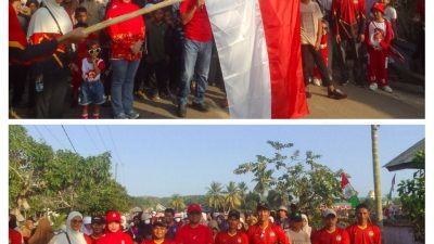 Kades Bersama Ketua BPD Desa Jada Bahrin Gelar Jalan Sehat Semarakkan HUT RI ke-81