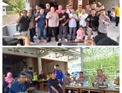 Kapolres Bangka yang Baru Pererat Silaturahmi Bersama Wartawan di Warkop Sungailiat