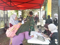 Mahasiswa FK Universitas Unsri  Kunjungi Poskotis TMMD Ke-129 Kodim 0418/Palembang, Dapat Penjelasan Program TMMD