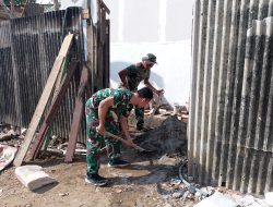 Hari Ke-18 TMMD Ke-129, Satgas Kodim 0418/Palembang Percepat Penyelesaian RTLH Milik Ibu Sriyanti