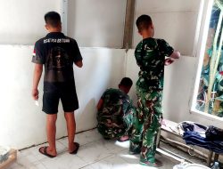 SATGAS TMMD KE-129 KODIM 0418/PALEMBANG KEBUT PENYELESAIAN RTLH MILIK IBU SRIYANTI DI HARI KE-20