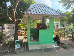 SATGAS TMMD KE-129 KODIM 0418/PALEMBANG KEBUT FINISHING POS KAMLING DI KELURAHAN TALANG JAMBE