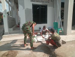 Satgas TMMD Ke-129 Fokus Tuntaskan Finishing Mushola Baitul Makmurin