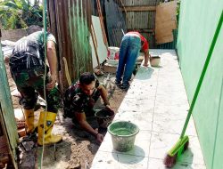 Memasuki Hari Ke-24 Tahap Finishing, Satgas TMMD ke-129 Percepat Penyelesaian RTLH Ibu Sriyanti