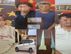 Polisi Bongkar Perampokan SPBU di Empat Lawang, Empat Tersangka dan Sajam Diamankan