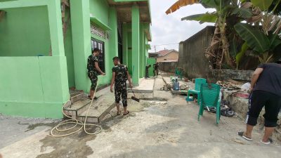 H-1 Penutupan TMMD ke-129, Mushola Baitul Maghfurin Terus Dipoles