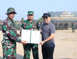 Penutupan TMMD ke-129 Kodim 0418 Palembang Diwarnai Kegiatan Donor Darah