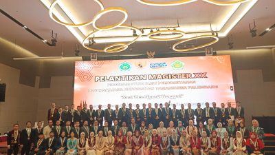 79 Mahasiswa Magister Ilmu Pemerintahan Unitas Palembang Dilantik, Rektor Tekankan Integritas dan Alumni Harus Berikan Solusi Nyata Bagi Persoalan Masyarakat