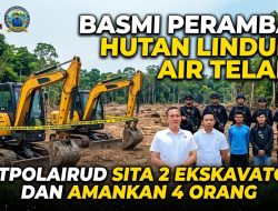 Gerebek Pembalakan Ilegal di Banyuasin, Ditpolairud Amankan 4 Orang
