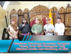 Kesultanan Palembang Darussalam Menggelar Tepung Tawar Atas Pelanggaran Komika Asal Palembang Ali Alkaf