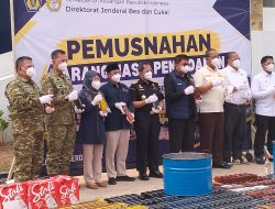 Bea Cukai Sumbagtim Musnahkan 22,4 Juta Batang Rokok Ilegal, Potensi Kerugian Negara Rp20,56 Miliar Berhasil Dicegah