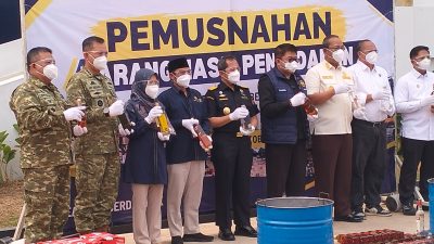 Bea Cukai Sumbagtim Musnahkan 22,4 Juta Batang Rokok Ilegal, Potensi Kerugian Negara Rp20,56 Miliar Berhasil Dicegah